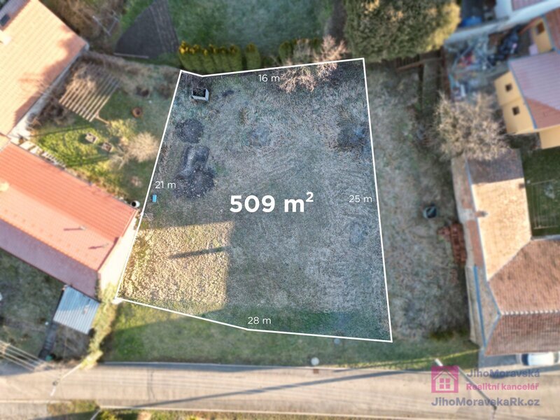 Prodej stavebního pozemku 509 m² se stavebním povolením, Nové Hvězdlice